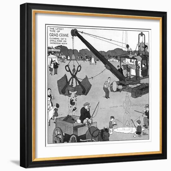 The Gentle Art of Excavating-William Heath Robinson-Framed Art Print