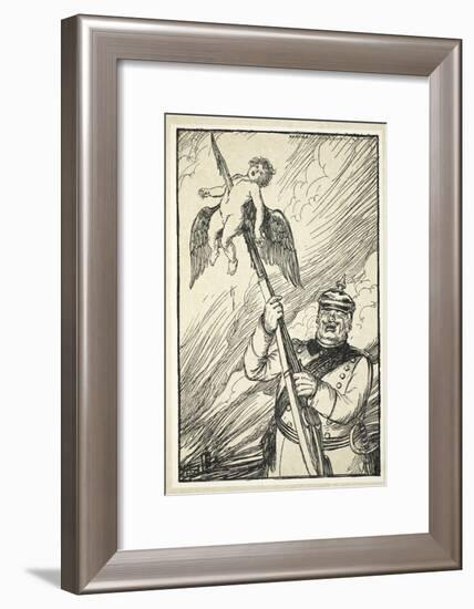 The Gentle German, Illustration from the Kaiser's Garland by Edmund J. Sullivan, Pub. 1916-Edmund Joseph Sullivan-Framed Giclee Print