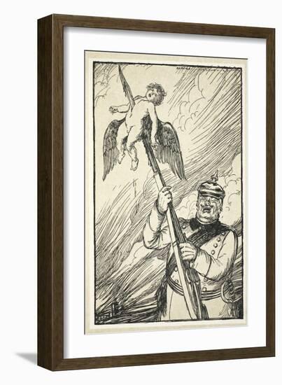 The Gentle German, Illustration from the Kaiser's Garland by Edmund J. Sullivan, Pub. 1916-Edmund Joseph Sullivan-Framed Giclee Print