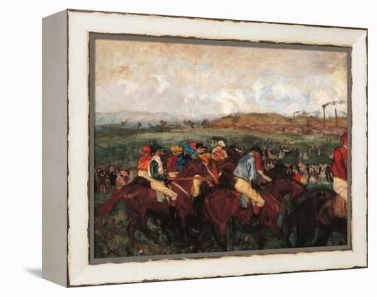 The Gentlemen's Race Before the Start-Edgar Degas-Framed Premier Image Canvas