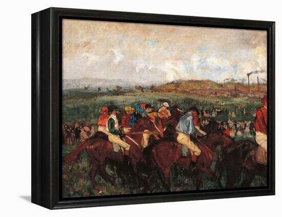 The Gentlemen's Race Before the Start-Edgar Degas-Framed Premier Image Canvas