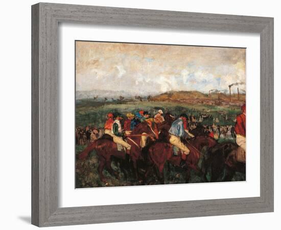 The Gentlemen's Race Before the Start-Edgar Degas-Framed Giclee Print