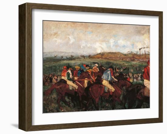 The Gentlemen's Race Before the Start-Edgar Degas-Framed Giclee Print