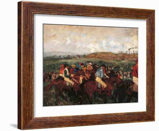 The Gentlemen's Race Before the Start-Edgar Degas-Framed Giclee Print