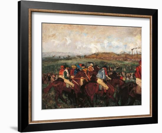 The Gentlemen's Race Before the Start-Edgar Degas-Framed Giclee Print