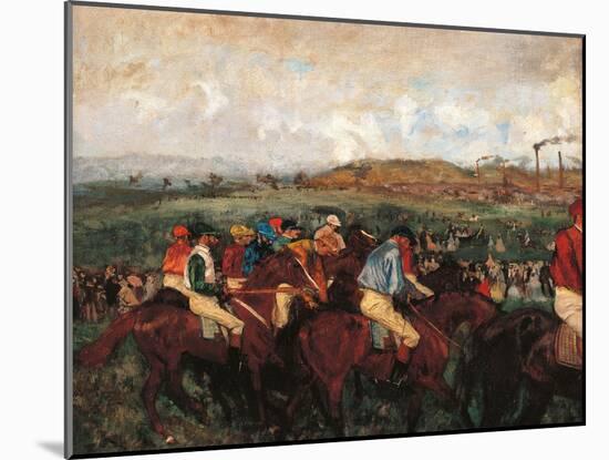 The Gentlemen's Race Before the Start-Edgar Degas-Mounted Giclee Print