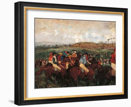 The Gentlemen's Race Before the Start-Edgar Degas-Framed Giclee Print