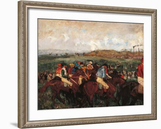 The Gentlemen's Race Before the Start-Edgar Degas-Framed Giclee Print