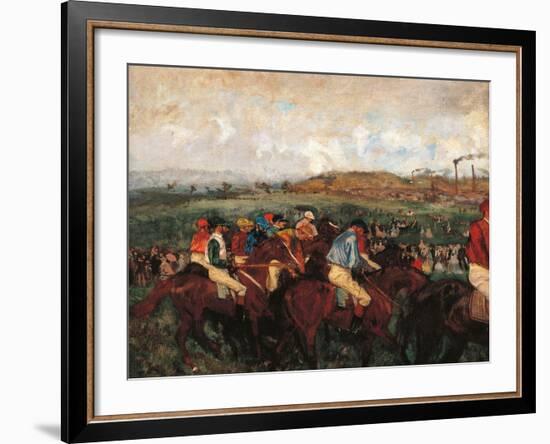 The Gentlemen's Race Before the Start-Edgar Degas-Framed Giclee Print