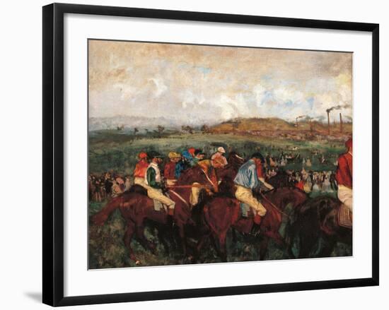 The Gentlemen's Race Before the Start-Edgar Degas-Framed Giclee Print