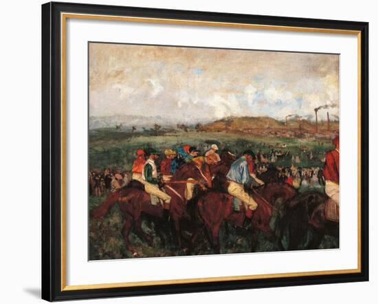 The Gentlemen's Race Before the Start-Edgar Degas-Framed Giclee Print