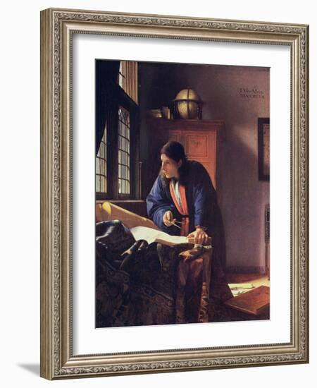 The Geographer, 1668-1669-Johannes Vermeer-Framed Giclee Print