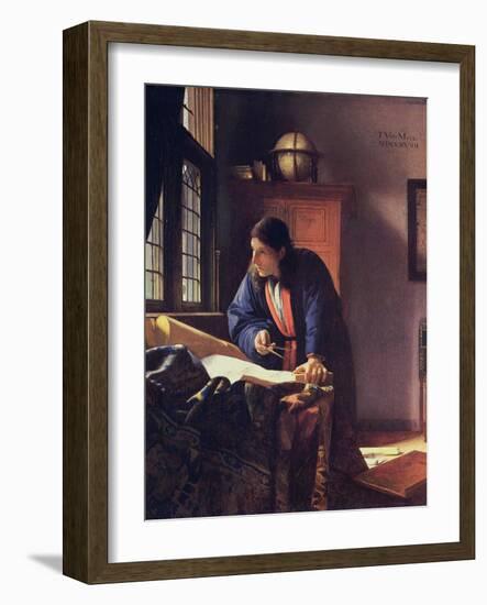 The Geographer, 1668-1669-Johannes Vermeer-Framed Giclee Print