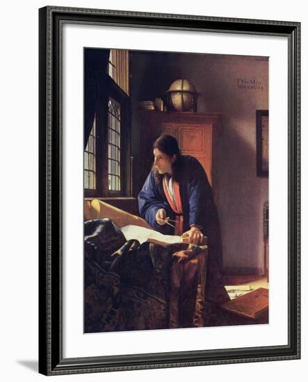 The Geographer, 1668-1669-Johannes Vermeer-Framed Giclee Print