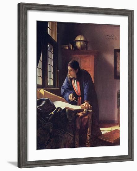 The Geographer, 1668-1669-Johannes Vermeer-Framed Giclee Print