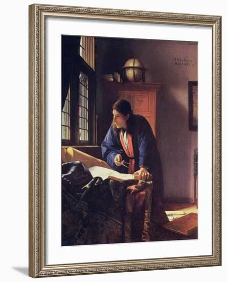 The Geographer, 1668-1669-Johannes Vermeer-Framed Giclee Print