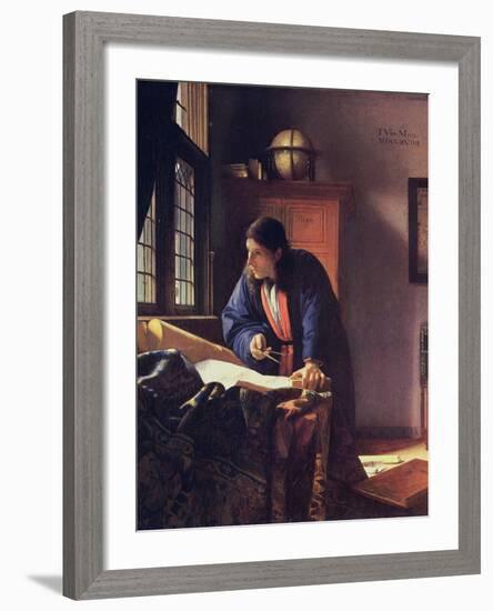 The Geographer, 1668-1669-Johannes Vermeer-Framed Giclee Print