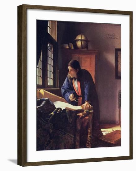 The Geographer, 1668-1669-Johannes Vermeer-Framed Giclee Print