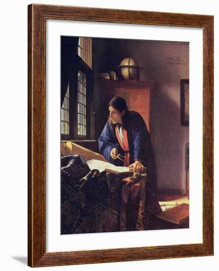 The Geographer, 1668-1669-Johannes Vermeer-Framed Giclee Print