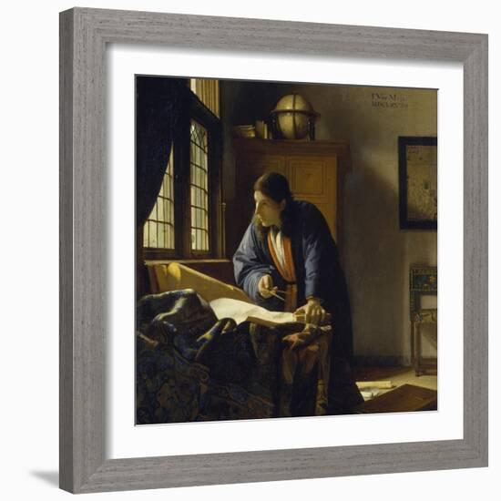 The Geographer. 1669-Johannes Vermeer-Framed Giclee Print