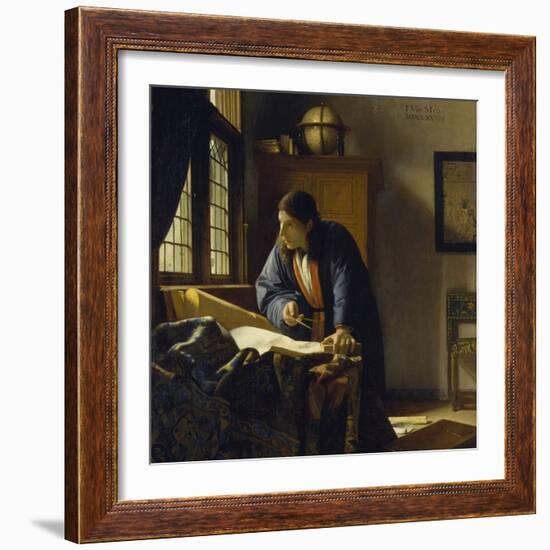 The Geographer. 1669-Johannes Vermeer-Framed Giclee Print