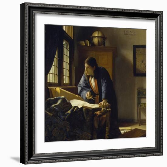 The Geographer. 1669-Johannes Vermeer-Framed Giclee Print