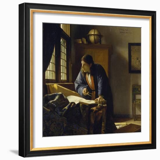 The Geographer. 1669-Johannes Vermeer-Framed Giclee Print