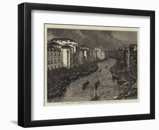 The Geographical Congress at Venice, the Regatta on the Grand Canal-null-Framed Giclee Print