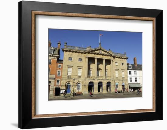 The Georgian Facade of the Town Hall and Butter Market Shopping Arcade-Stuart Forster-Framed Photographic Print