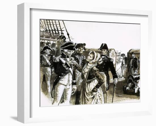 The Georgians: The Tragic Lovers. Nelson and Lady Hamilton-C.l. Doughty-Framed Giclee Print