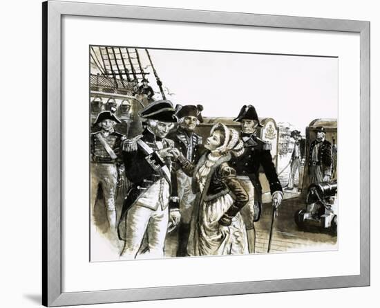 The Georgians: The Tragic Lovers. Nelson and Lady Hamilton-C.l. Doughty-Framed Giclee Print