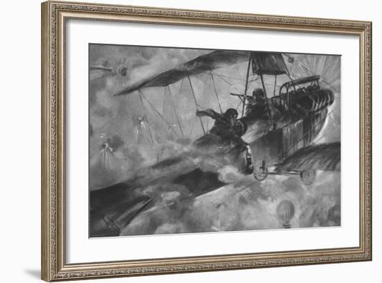 The German Airmen as their Countrymen Like to See Them: a Battle Royal in Mid-Air-null-Framed Giclee Print