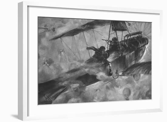 The German Airmen as their Countrymen Like to See Them: a Battle Royal in Mid-Air-null-Framed Giclee Print