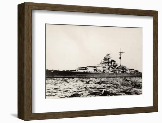 The German Battleship Bismarck of the German Kriegsmarine During Early World War II-null-Framed Photographic Print