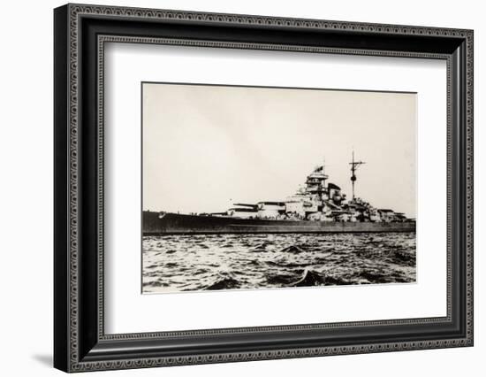 The German Battleship Bismarck of the German Kriegsmarine During Early World War II-null-Framed Photographic Print