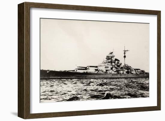 The German Battleship Bismarck of the German Kriegsmarine During Early World War II-null-Framed Photographic Print