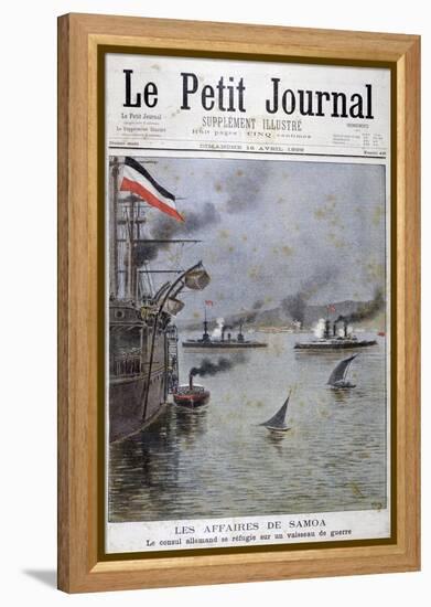 The German Consul Seeks Refuge on a German War Ship, 1899-Henri Meyer-Framed Premier Image Canvas