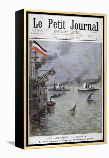 The German Consul Seeks Refuge on a German War Ship, 1899-Henri Meyer-Framed Premier Image Canvas