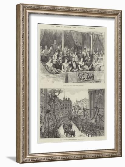 The German Emperor and Empress in London-Melton Prior-Framed Giclee Print