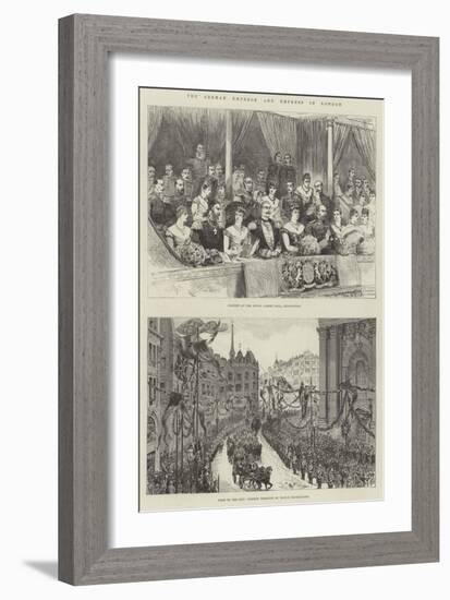 The German Emperor and Empress in London-Melton Prior-Framed Giclee Print