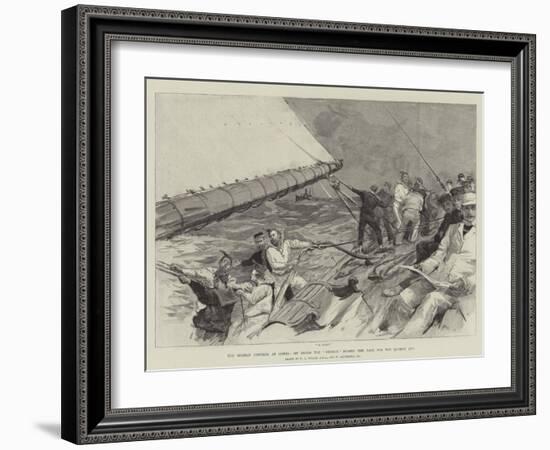 The German Emperor at Cowes, on Board the Meteor During the Race for the Queen's Cup-William Lionel Wyllie-Framed Giclee Print