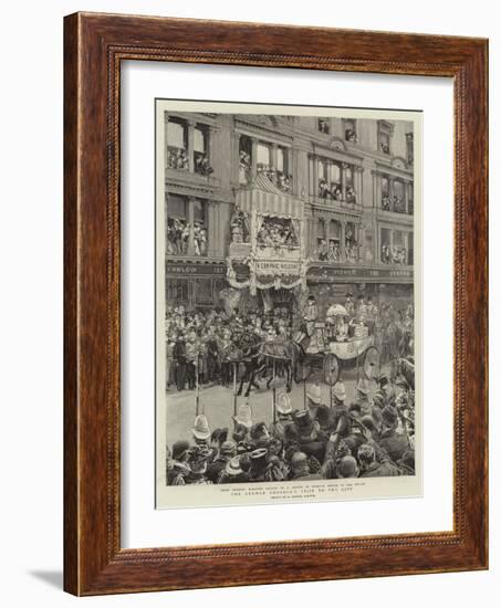 The German Emperor's Visit to the City-Robert Barnes-Framed Giclee Print