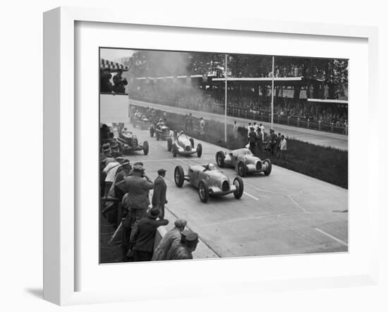 The German Grand Prix Won by Nuvolari Driving a Modified Alfa P.3-null-Framed Photographic Print