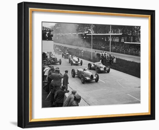 The German Grand Prix Won by Nuvolari Driving a Modified Alfa P.3-null-Framed Photographic Print