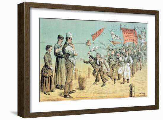 The German Invasion, from 'St. Stephen's Review Presentation Cartoon', 2 October 1886-Tom Merry-Framed Giclee Print