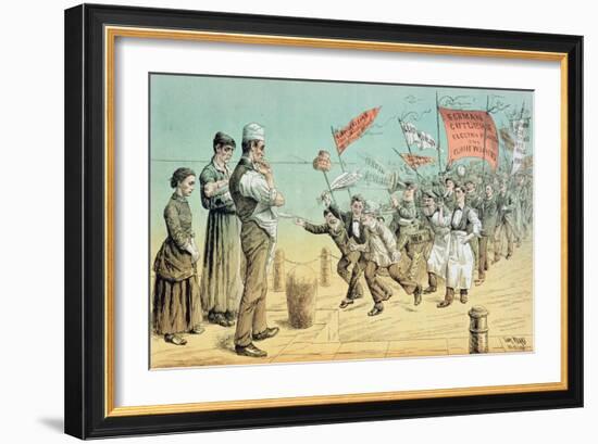 The German Invasion, from 'St. Stephen's Review Presentation Cartoon', 2 October 1886-Tom Merry-Framed Premium Giclee Print