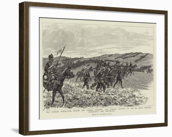 The German Manoeuvres before the German Emperor-null-Framed Giclee Print