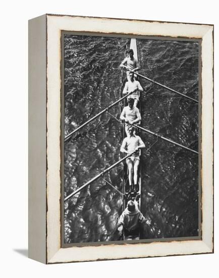 The German Olympic 4 Man Rowing Team with Cox in 1932-Robert Hunt-Framed Premier Image Canvas