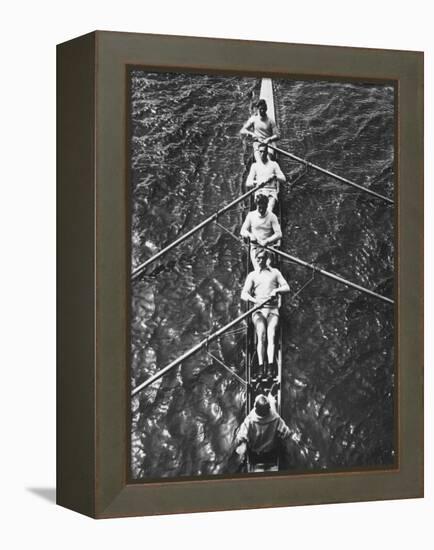 The German Olympic 4 Man Rowing Team with Cox in 1932-Robert Hunt-Framed Premier Image Canvas