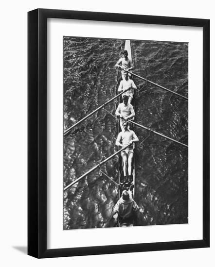 The German Olympic 4 Man Rowing Team with Cox in 1932-Robert Hunt-Framed Photographic Print